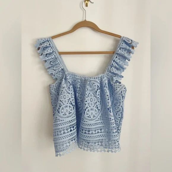 Anthropologie Eri + Ali Lace Cropped Top - Small - Picture 2 of 4